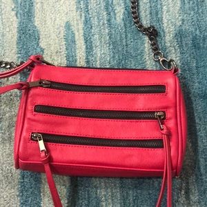 Hot pink zipper purse